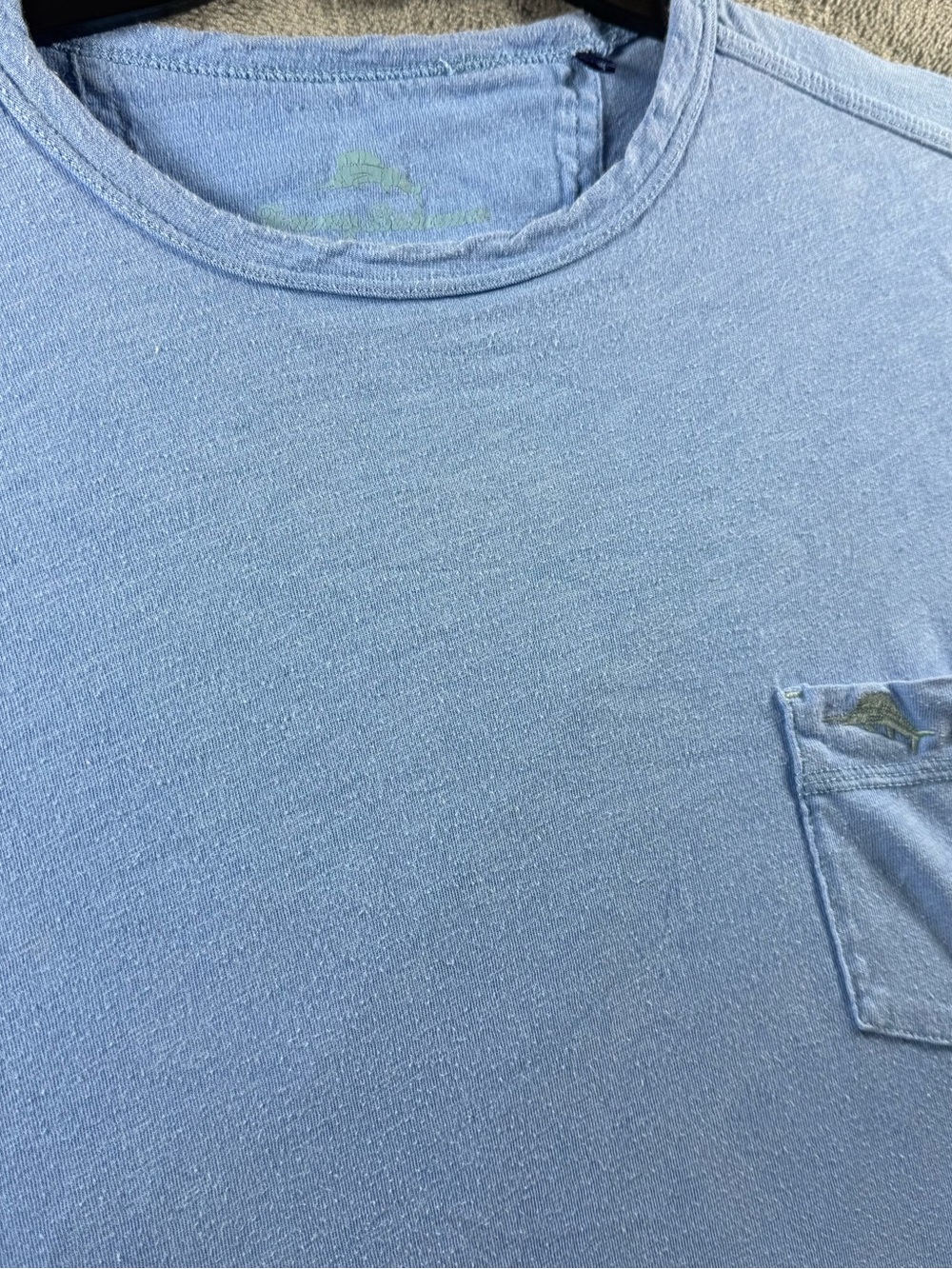 Tommy Bahama Bali Beach Crew Short Sleeve Embroidered T-Shirt Light Blue Men’s M